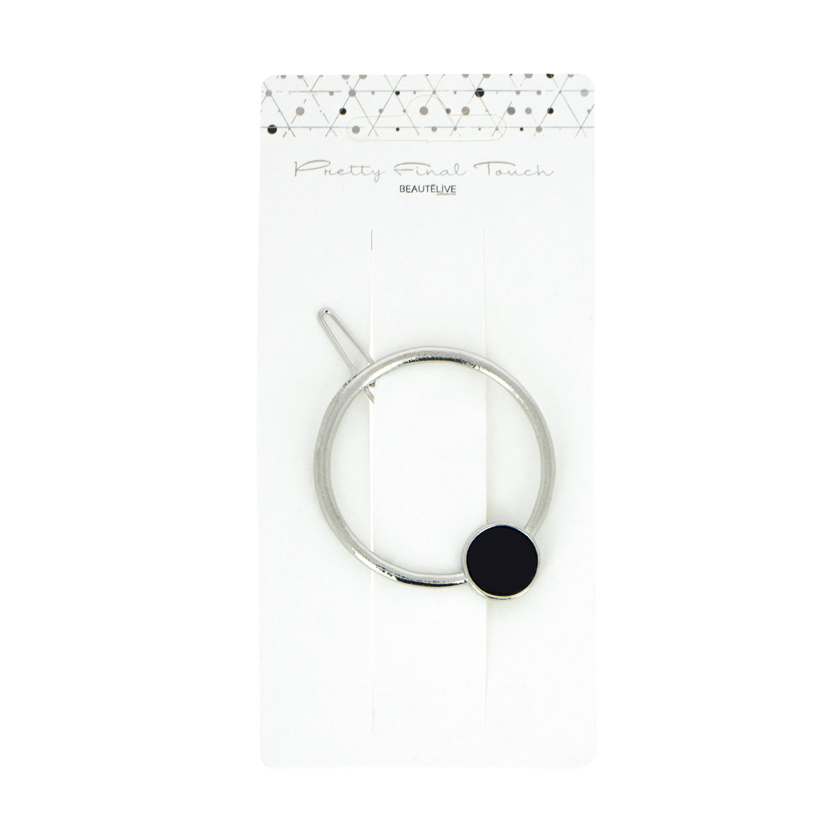 Barrette ronde avec décor effet marbre