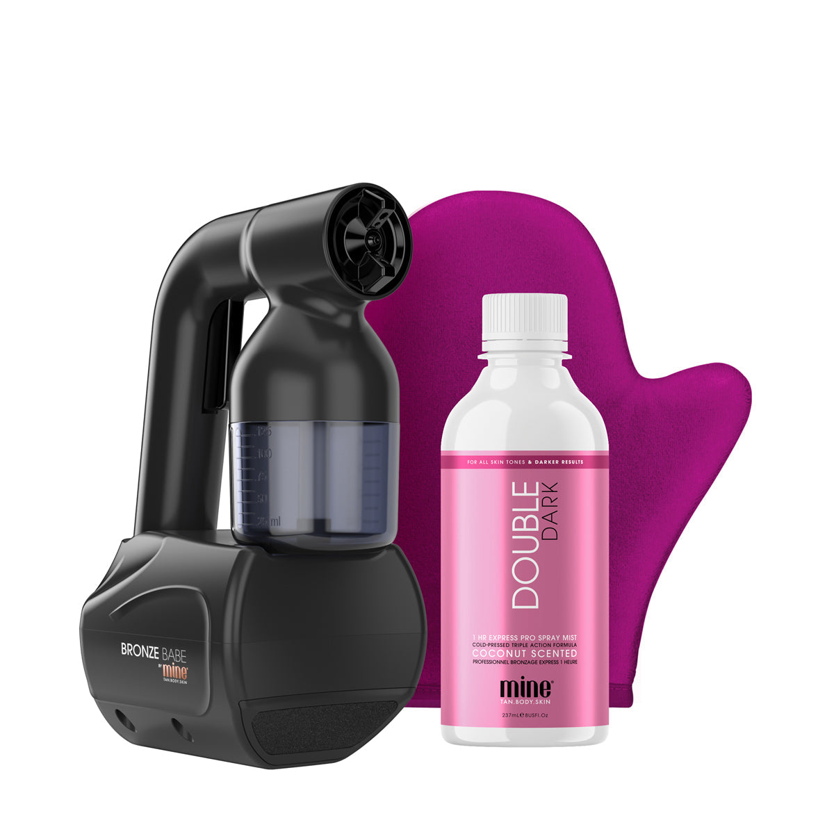 Kit de Bronzage en Spray BRONZE BABE HOME Noir avec 1 litre de lotion au choix