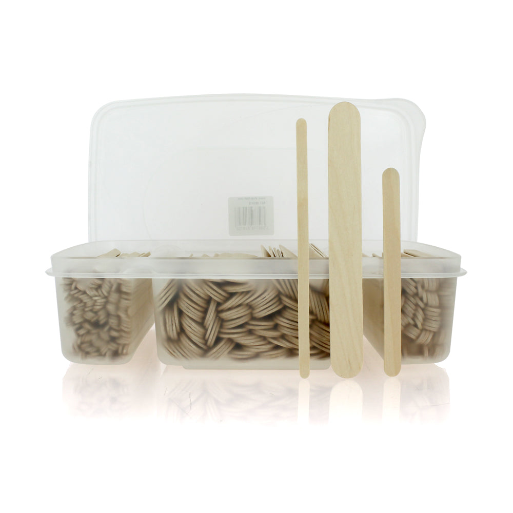 Boite spatules épilation bois assortiment 3 tailles x400