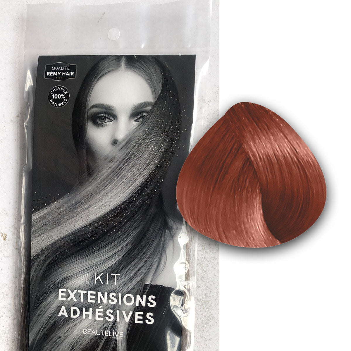 Kit extensions adhésives 10 bandes lisses 50cm