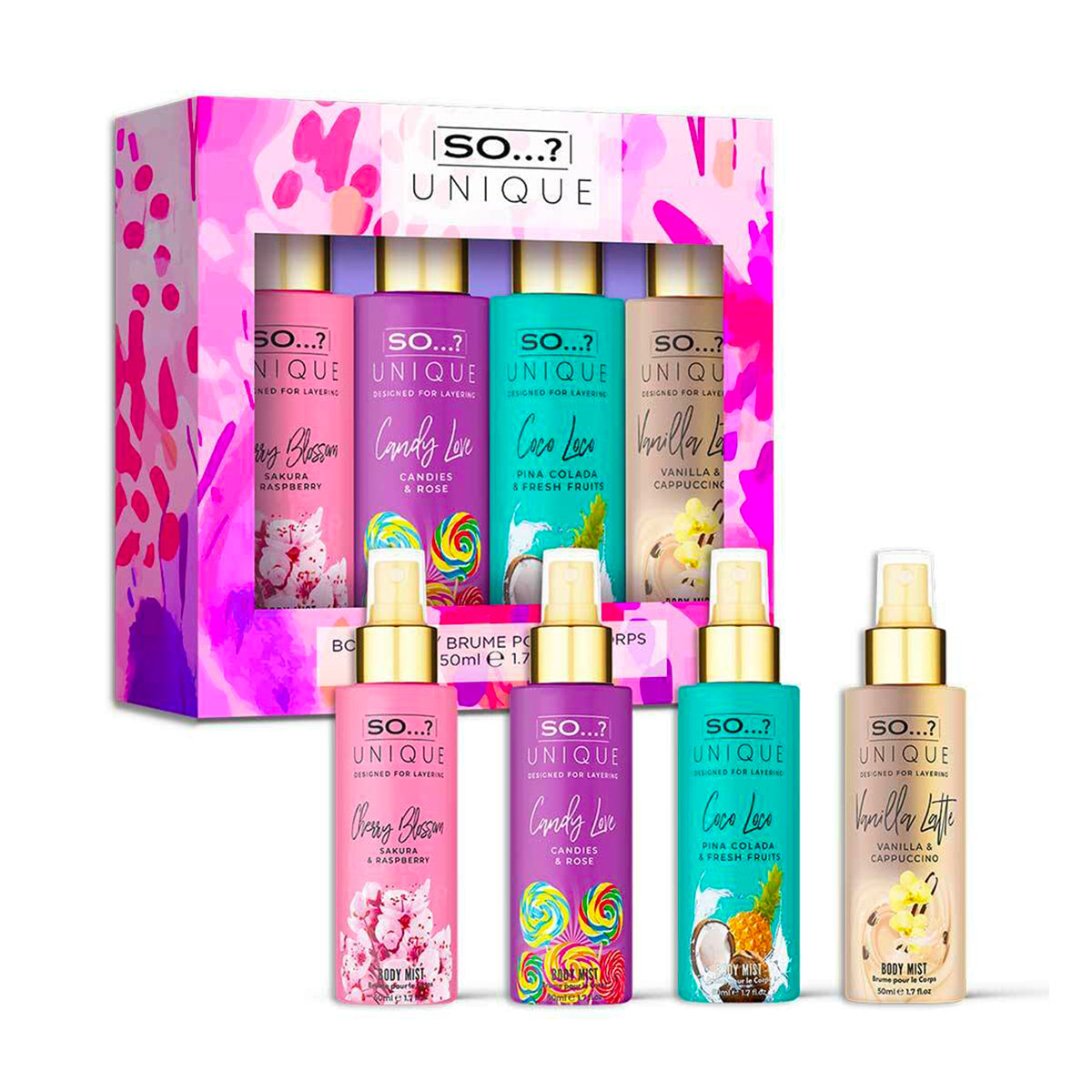 Coffret 4 Brumes Parfumées Cheveux & Corps