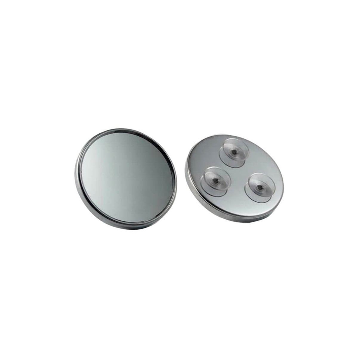 Miroir Chromé Rond 3 Ventouses Grossissant X10 Diamètre 15cm