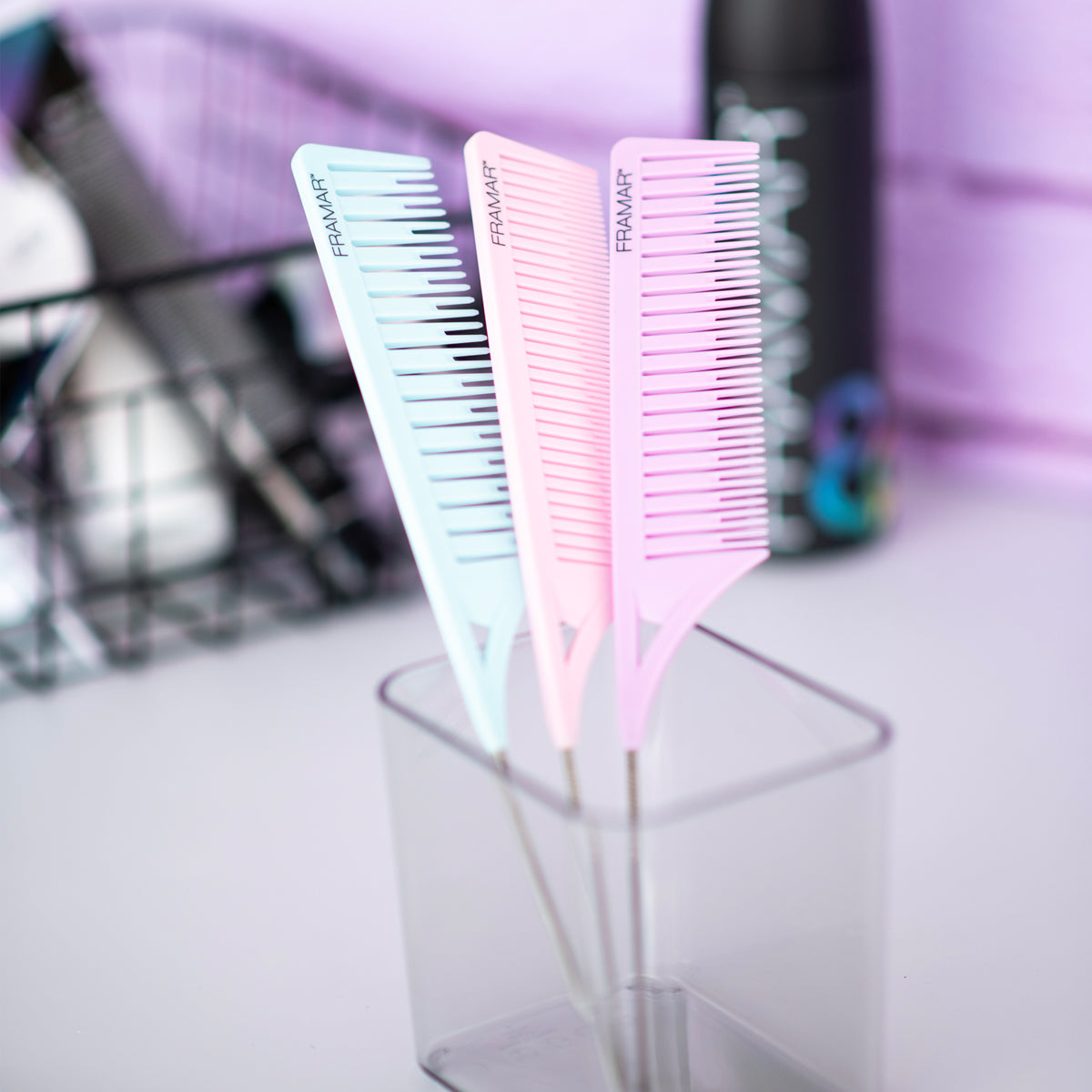 Peigne Queue Metal Couleur X3
