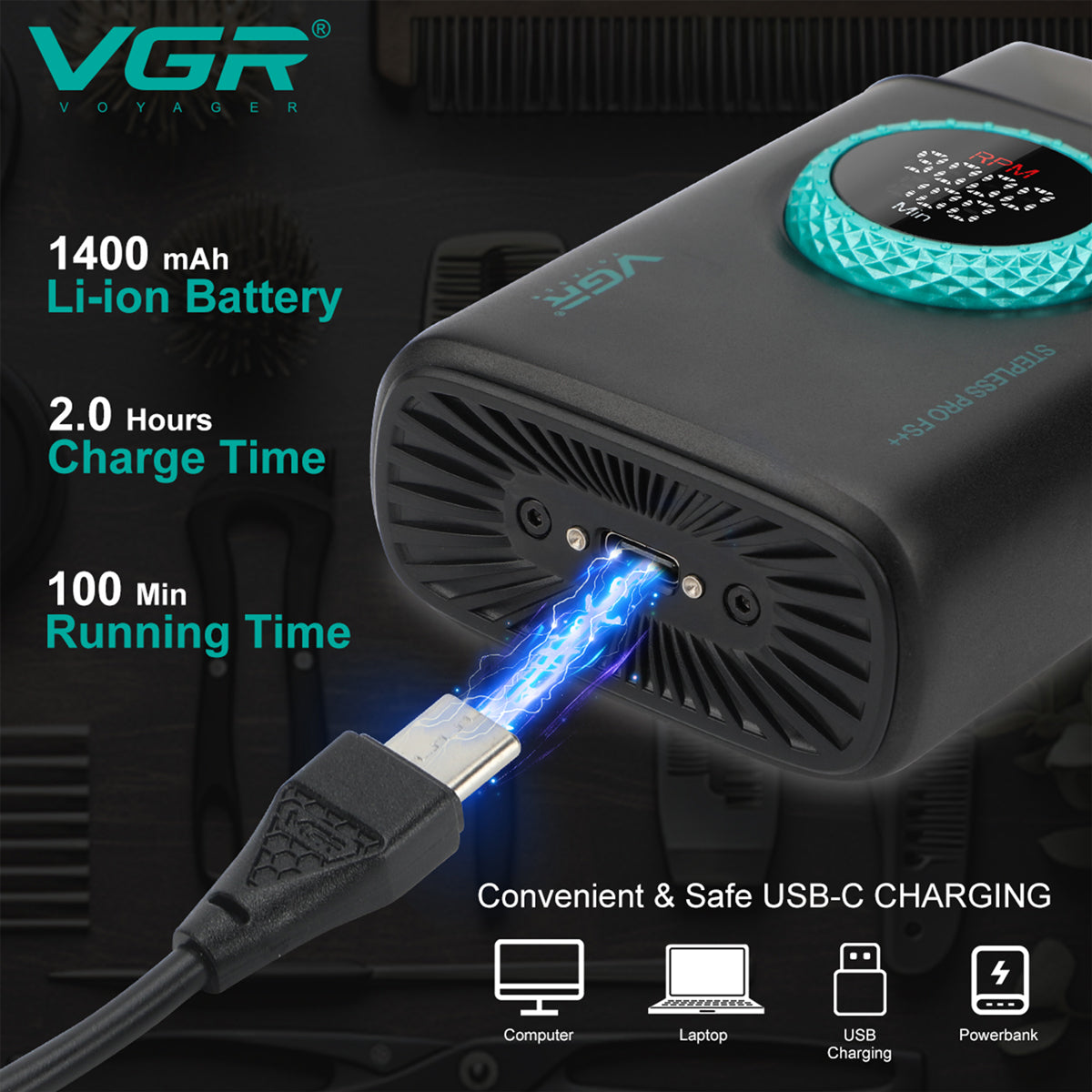 Rasoir Electrique Noir V-377