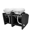 Bac ADRIEN 2 places Lève-jambes électrique cuvette blanche