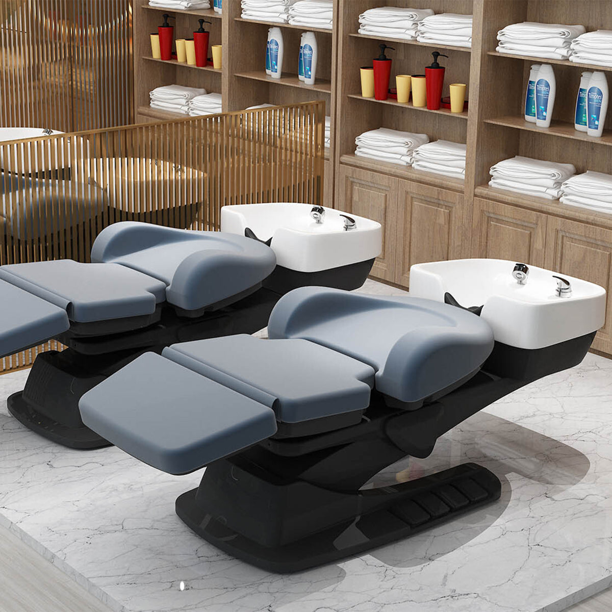 Bac de Lavage LUCENA Noir avec Fauteuil Electrique