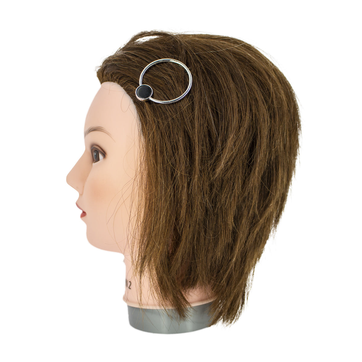 Barrette ronde avec décor effet marbre