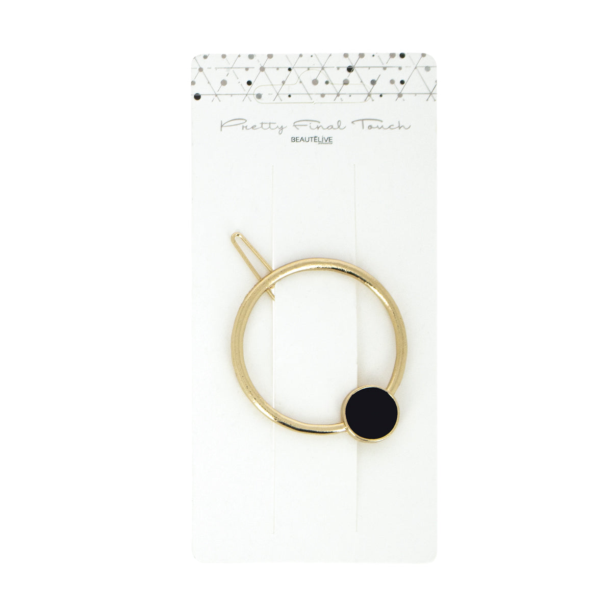 Barrette ronde avec décor effet marbre