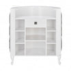 Caisse ROYAL I Arrondie Matelassée avec Boutons  Structure Blanc Gloss