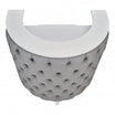 Caisse ROYAL I Arrondie Matelassée avec Boutons  Structure Blanc Gloss