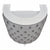 Caisse ROYAL I Arrondie Matelassée avec Boutons  Structure Blanc Mat