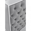 Caisse ROYAL II Matelassée avec Boutons Structure  Blanche Gloss