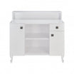 Caisse MADAME Matelassée avec Boutons Structure Blanc Gloss