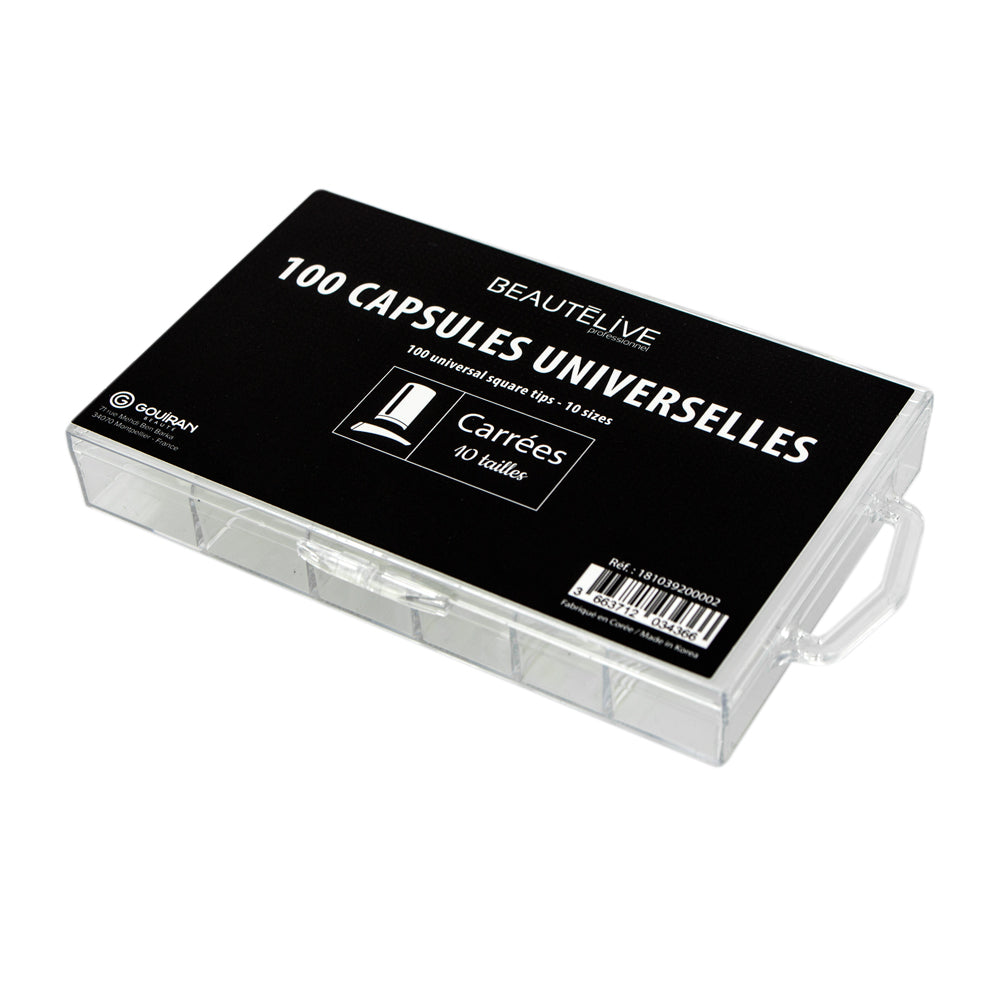 Capsules naturelles universelles carrées x100