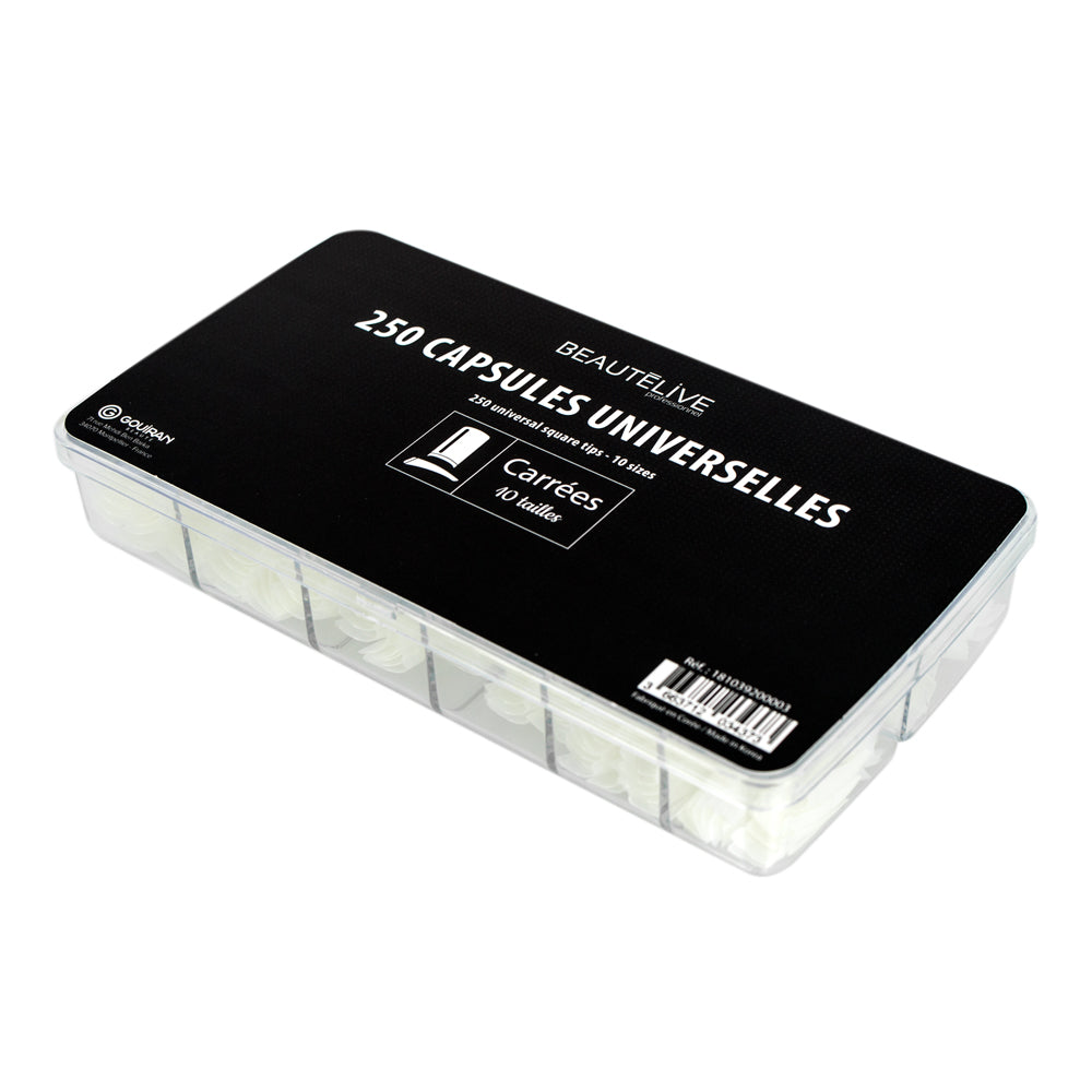 Capsules naturelles universelles carrées x250