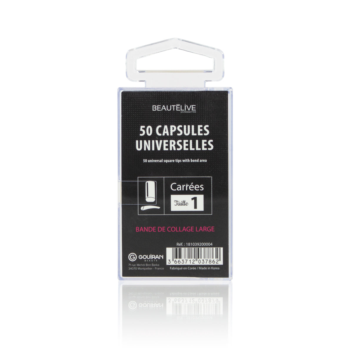 Capsules pour ongles naturelles universelles carrées x50