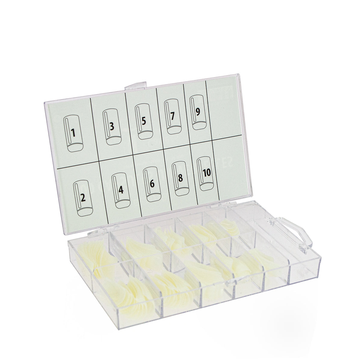 Capsules pour ongles avec bandes de collage large x100