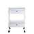 Trolley Blanc Roulettes 2 Tiroirs