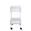 Trolley Blanc Roulettes 2 Tiroirs
