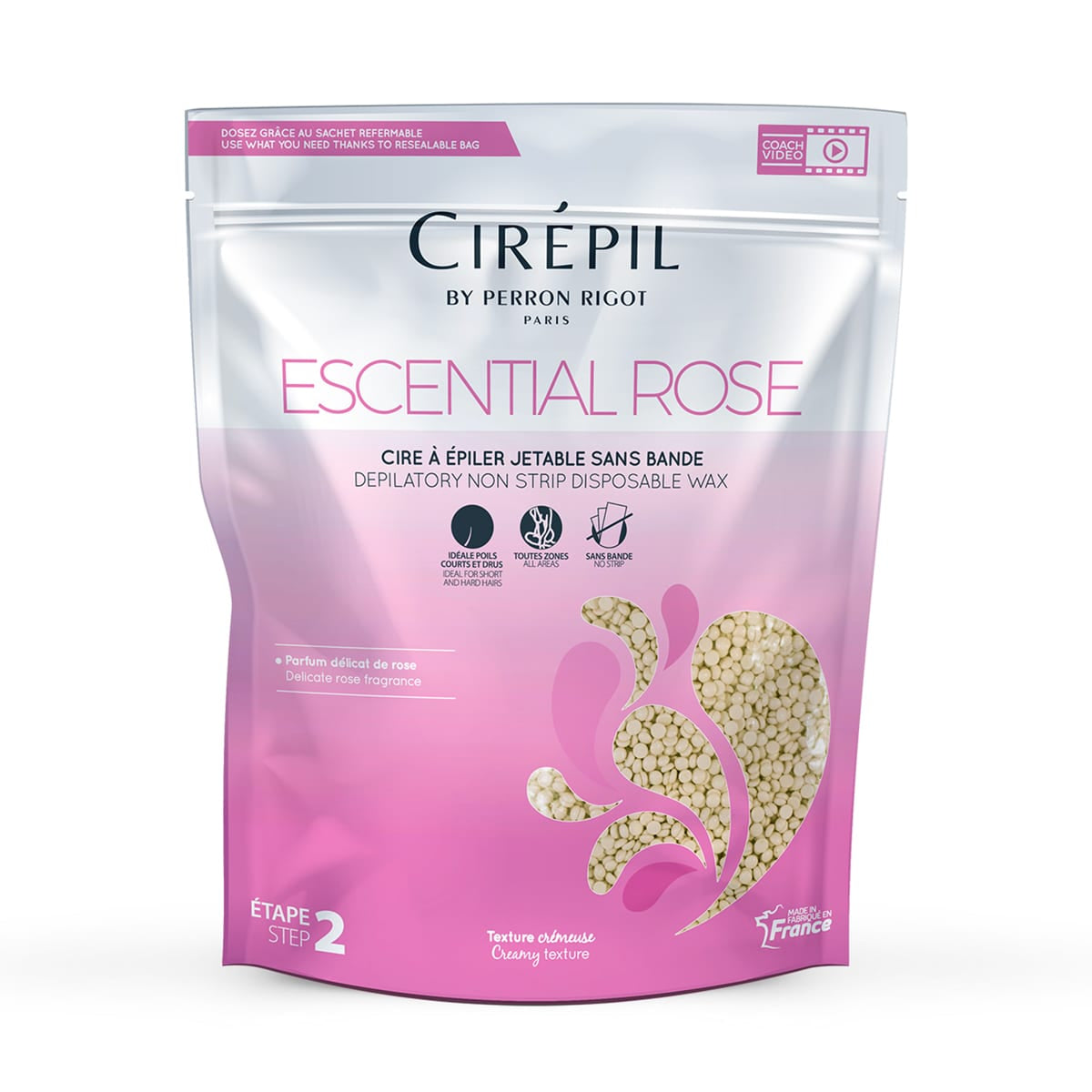 Cire ESCENTIAL ROSE Sans Bande Sachet Pastilles