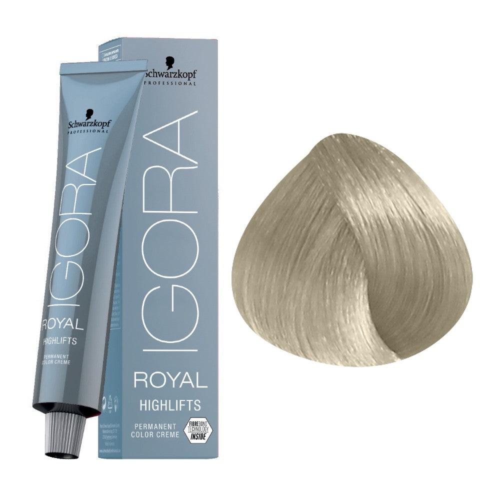 Coloration permanente éclaircissante Blonds froids Igora Royal Highlifts