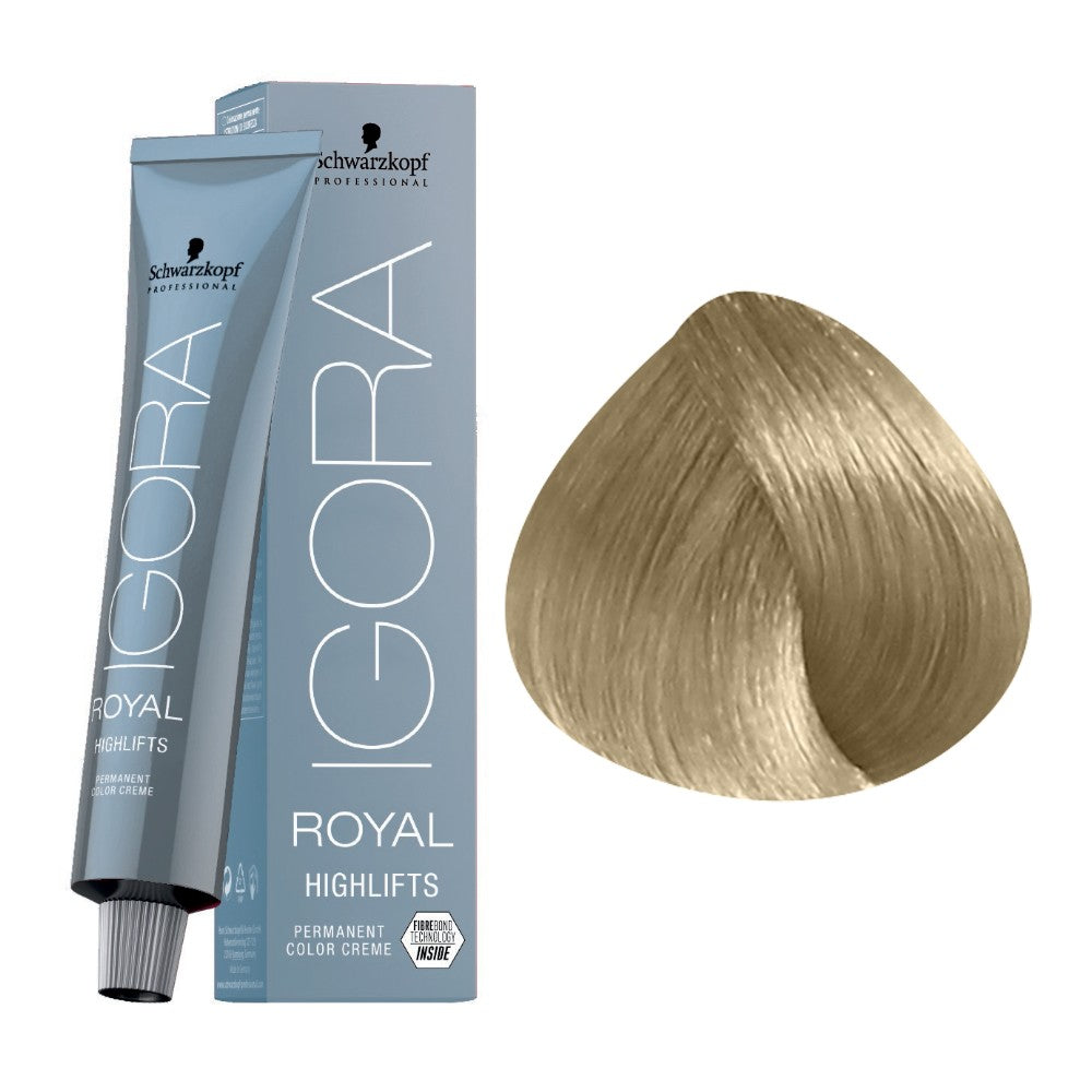 Coloration permanente éclaircissante Blonds froids Igora Royal Highlifts