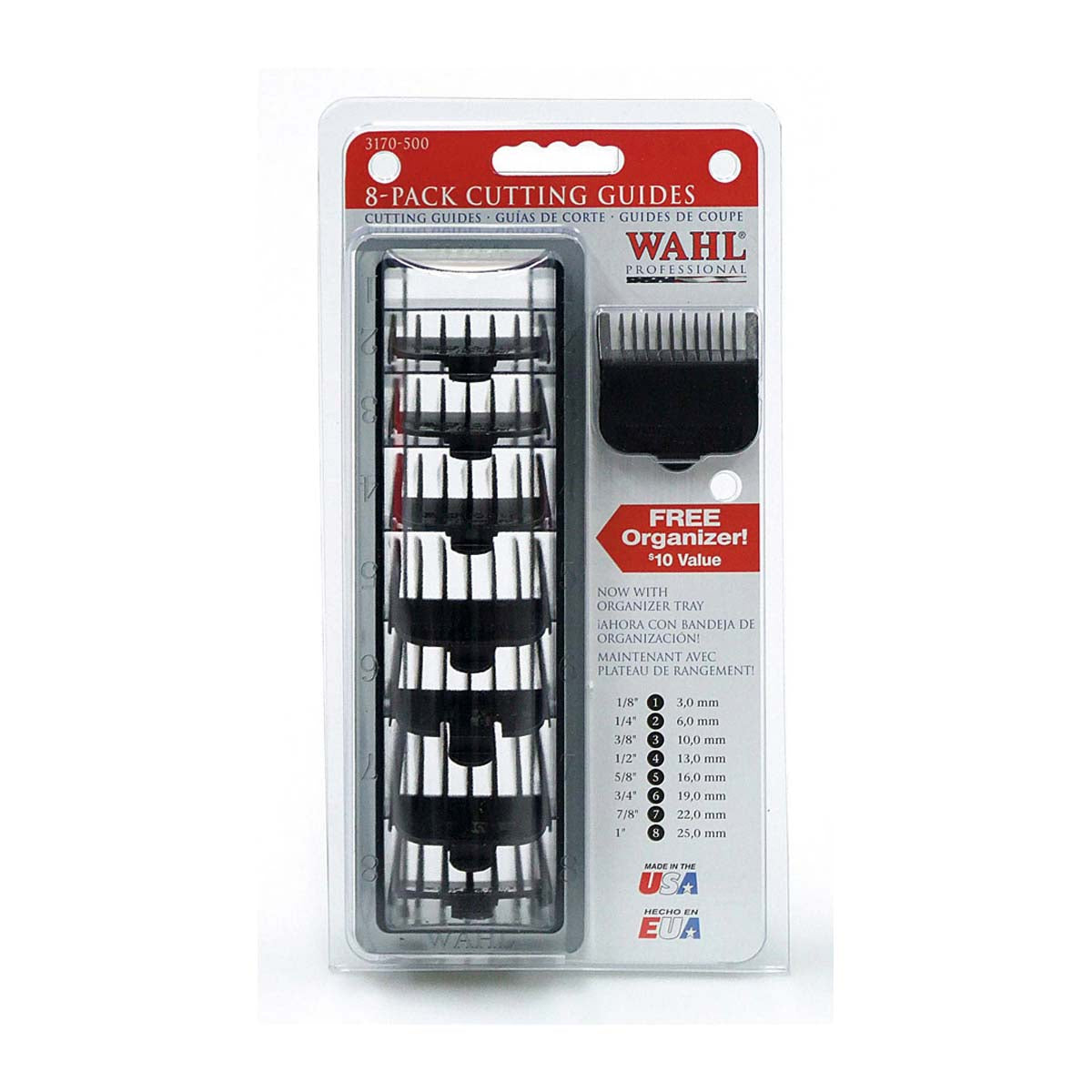 Contre-peignes #1 à #8 tondeuse super taper sans fil Wahl