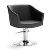 Fauteuil GALA base ronde skaï noir 008C