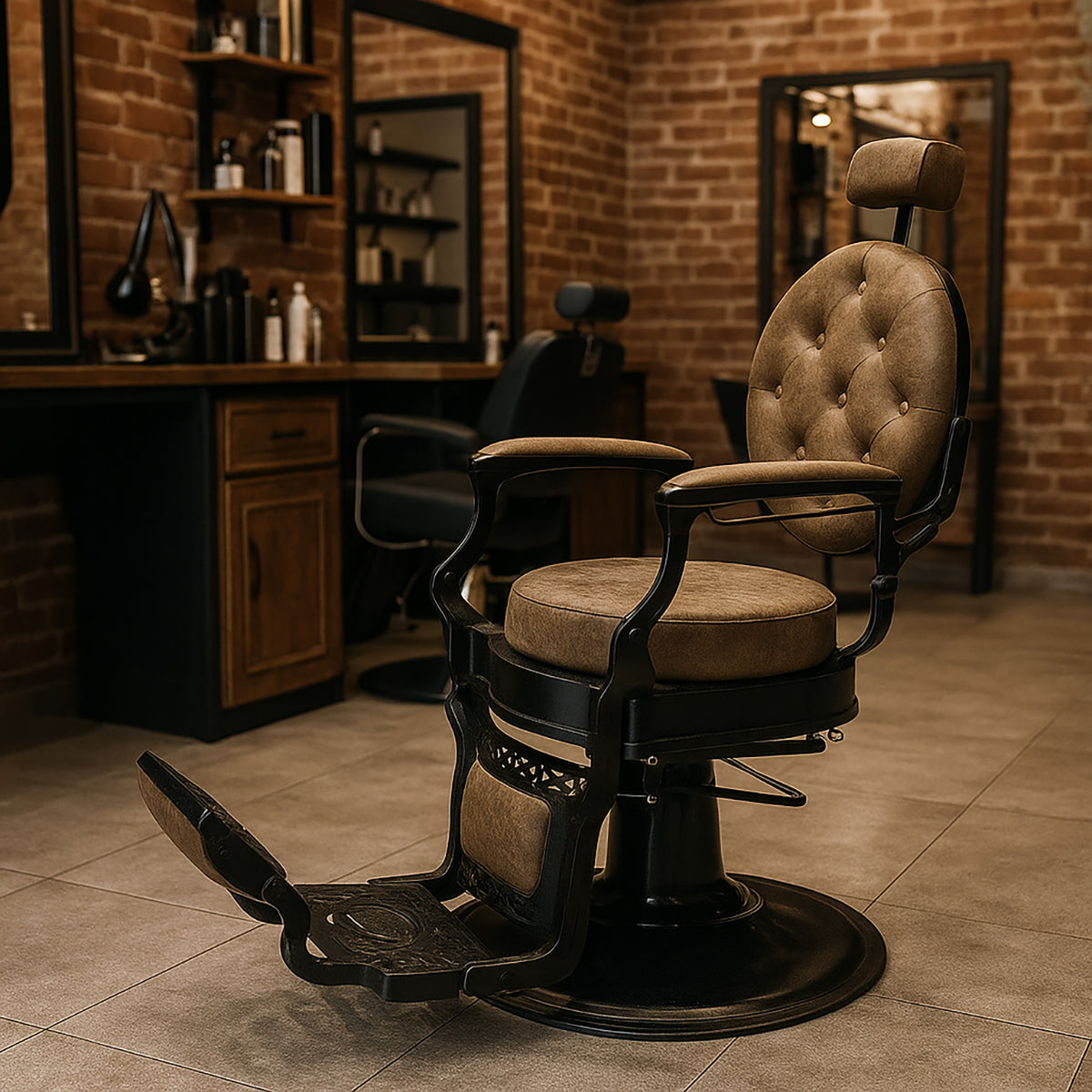 Fauteuil Homme FOCALLO Marron Vintage