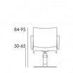 Fauteuil LIONESS accoudoirs acier poli
