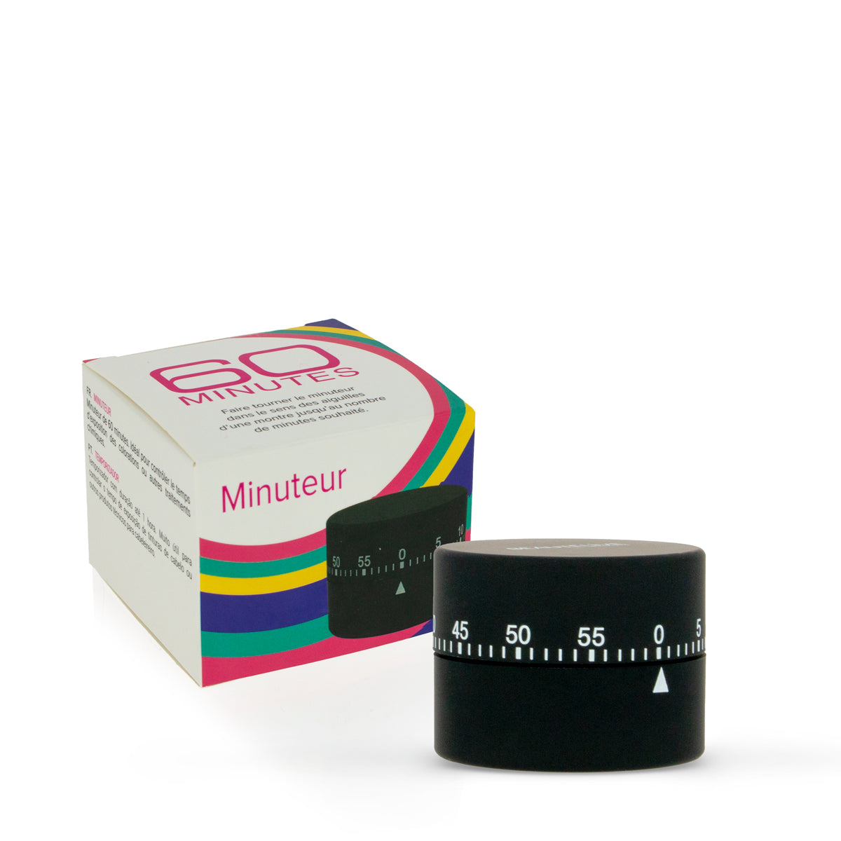Minuteur design noir
