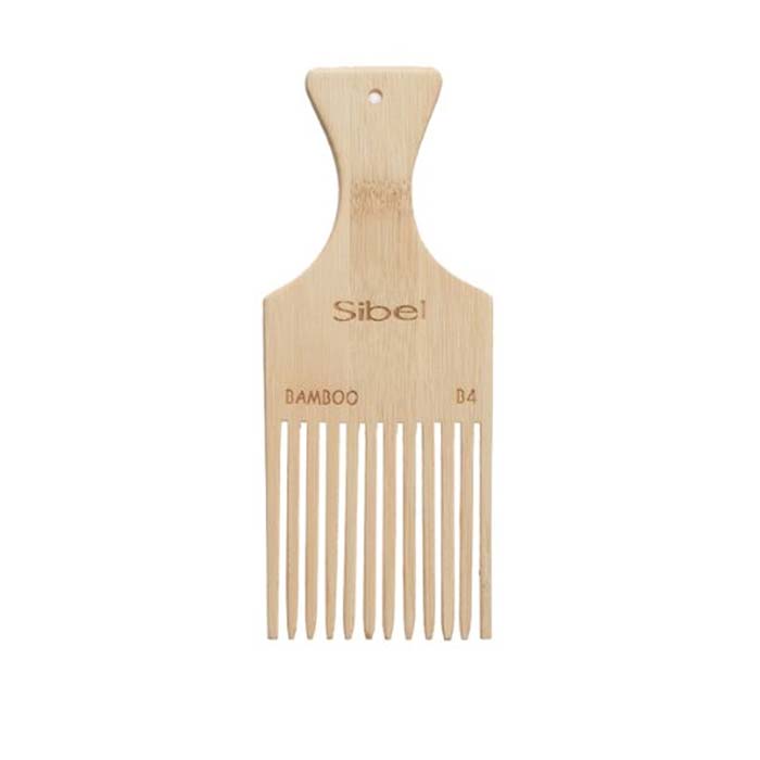 Peigne Afro en bois antistatique