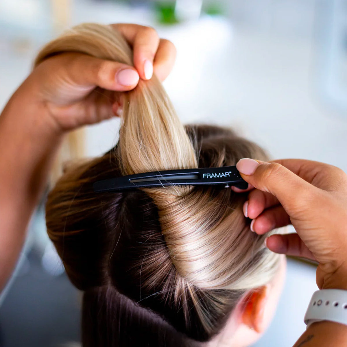 Pince Sépare-Mèches Noire x4