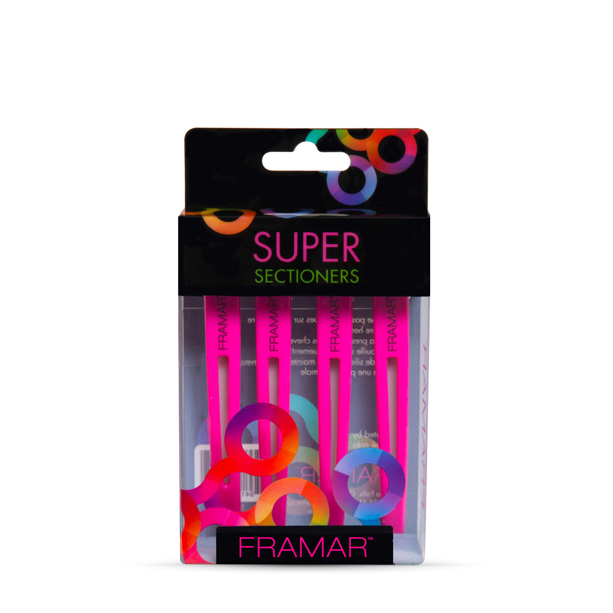 Pince Sépare-Mèches Rose x4