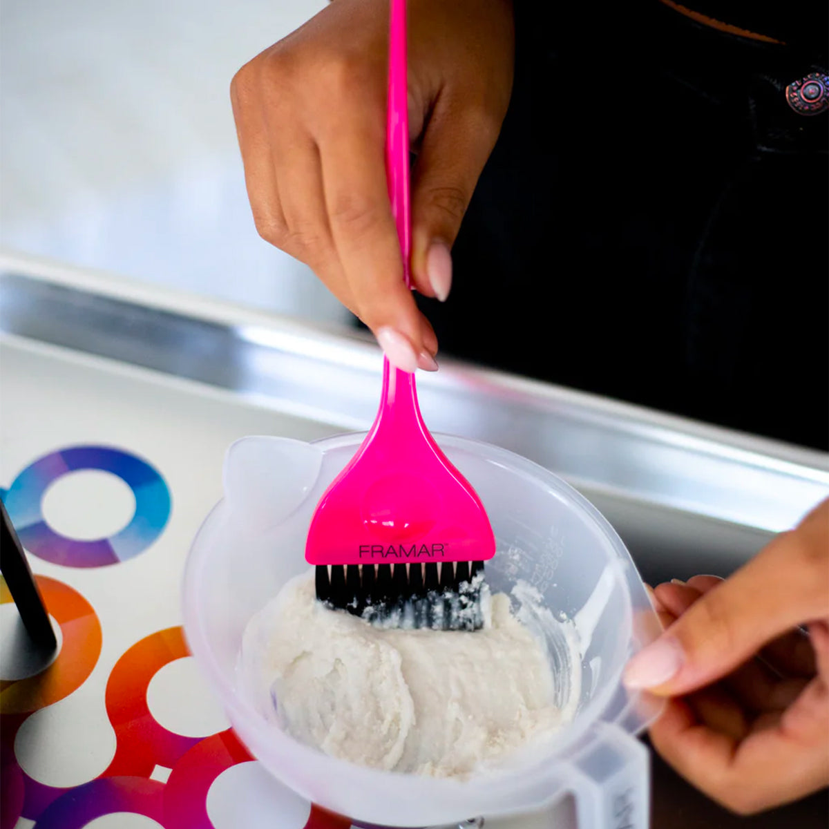 Pinceau Coloration Classique Rose