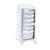 Table de service coiffure Up Grade Easy roulettes silicone Blanc