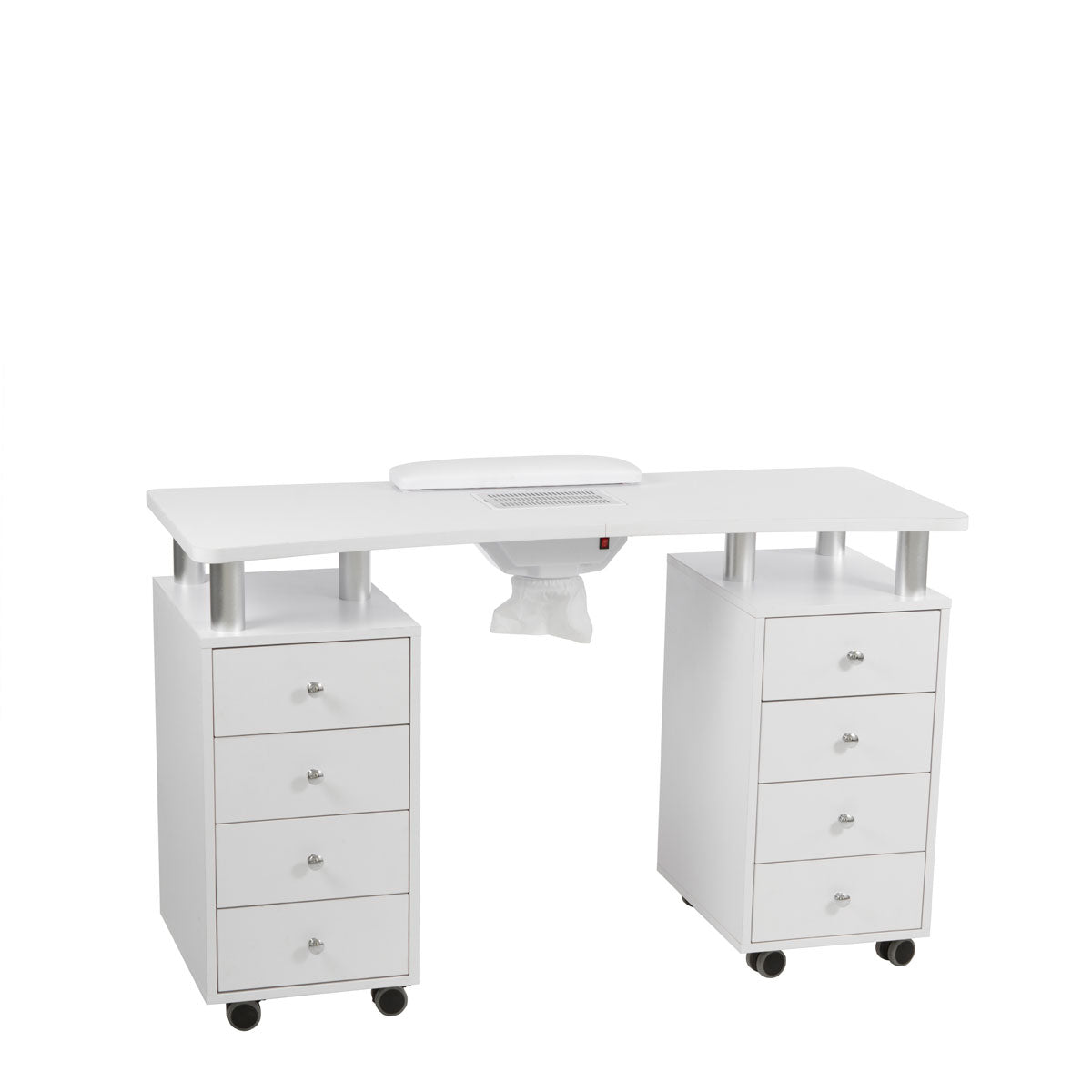 Table Manucure DISTAL 2 caissons Bois Blanc