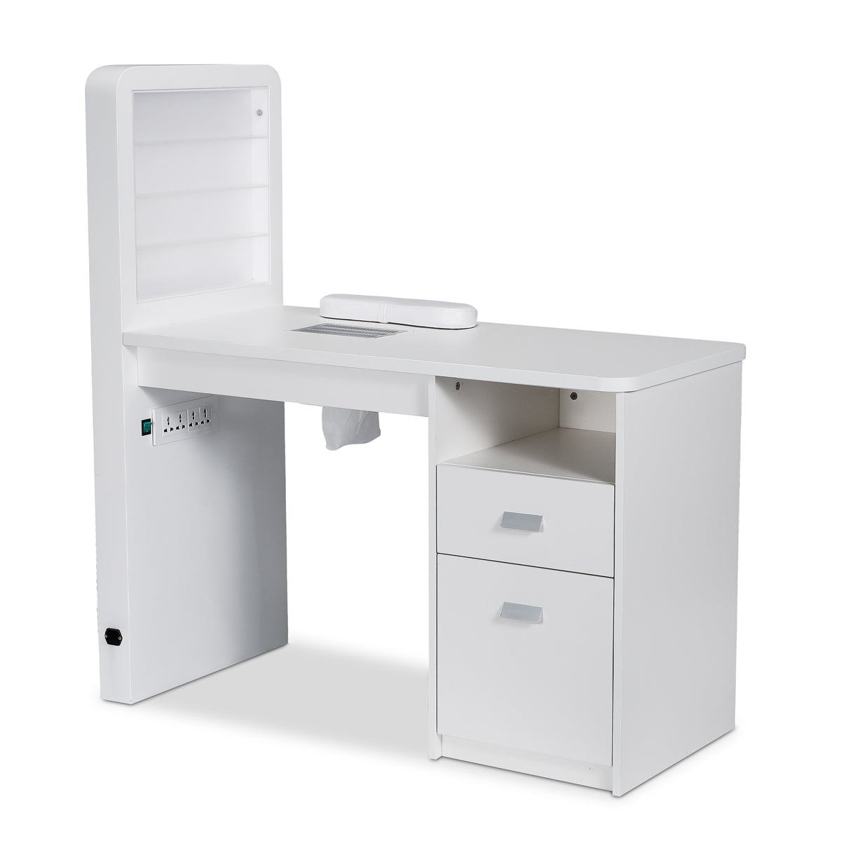 Table manucure Marion avec aspirateur et présentoir LED