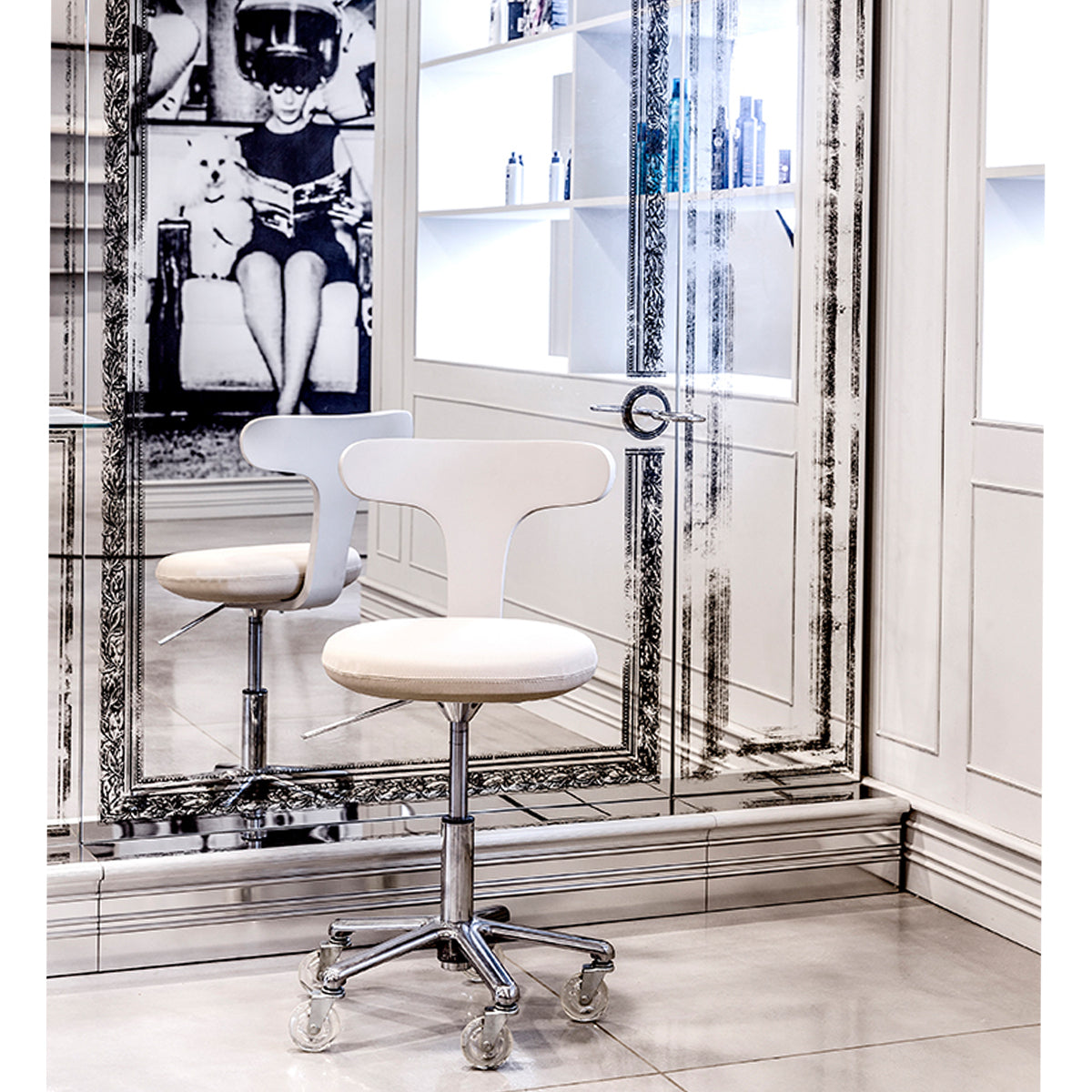 Tabouret ALOE SHORT Dossier Bois